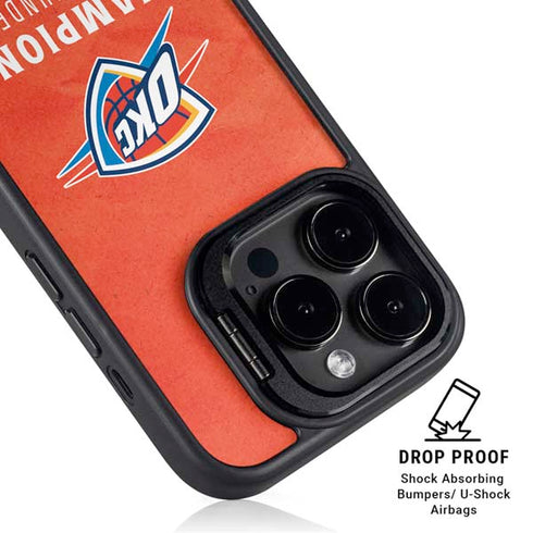2025 NBA Champions Oklahoma City Thunder iPhone 16 Pro Kickstand Case